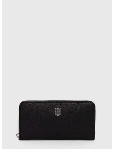 Peňaženka Tommy Hilfiger dámsky, čierna farba, AW0AW12209