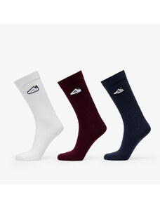 adidas Originals Pánske ponožky adidas Crew Socks 3-Pack Maroon/ White/ Shadow Navy