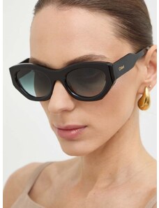 Slnečné okuliare Chloé dámske, čierna farba, CH0220S