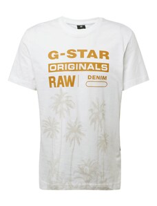 G-Star RAW Tričko 'Palm' béžová / tmavooranžová / biela