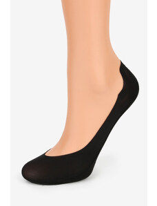 Marilyn Čierne balerínkové ponožky so silikónovým pásom Comfort Low - dvojbalenie