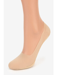 Marilyn Béžové balerínkové ponožky so silikónovým pásom Comfort Classic - dvojbalenie
