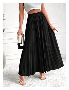 Know Čierna skladaná sukňa s elastickým pásom