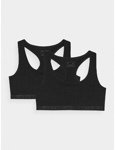 Women's Cotton Bra for Everyday Wear 4F (2 Pack) - Black