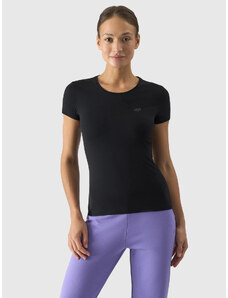 Women's slim T-shirt 4F - black