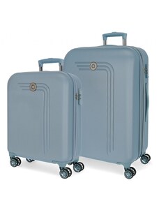 JOUMMA BAGS Movom Riga Light Blu, Sada luxusných ABS cestovných kufrov 70cm/55cm, 5999563