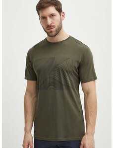 Športové tričko Viking Morain zelená farba, s potlačou