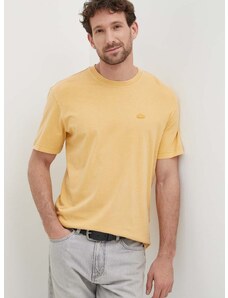 Bavlnené tričko Lacoste pánsky, oranžová farba, jednofarebný