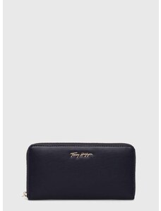 Peňaženka Tommy Hilfiger dámska, tmavomodrá farba, AW0AW12186
