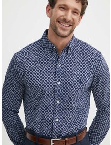 Bavlnená košeľa Polo Ralph Lauren pánska, tmavomodrá farba, regular, s golierom button-down, 710935985