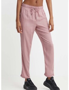 Nohavice Picture Chimany dámske, ružová farba, rovné, vysoký pás, WJS012