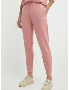 Nohavice Tommy Hilfiger ružová farba, jednofarebné, UW0UW04522