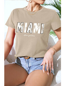 uyguntarz Unisex tričko Miami Oversize s potlačou