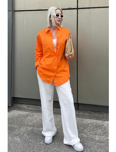 Madmext Mad Girls Orange Oversize košeľa Mg1369