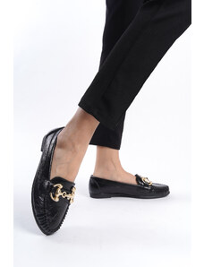 en7 Čierna dámska každodenná pohodlná pracka ležérne klasické topánky balerínky LRS03