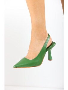 en7 Zelené dámske Zr Model klasické topánky na podpätku 5180