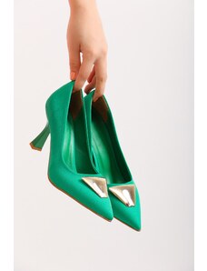 en7 Zelené dámske topánky na opätku 190