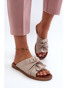 Kesi Women's flat heel slippers Beige Nelvira