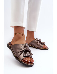 Kesi Women's copper slippers with flat heels Nelvira