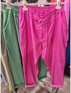 venusamoda Trojštvrťové nohavice s opaskom rôzne farby