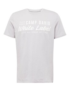 CAMP DAVID Tričko svetlosivá / biela