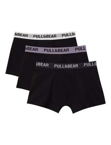Pull&Bear Boxerky svetlosivá / tmavosivá / čierna / šedobiela