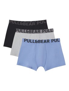 Pull&Bear Boxerky svetlomodrá / sivá / čierna