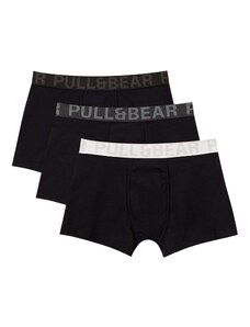 Pull&Bear Boxerky sivá / tmavosivá / čierna / biela