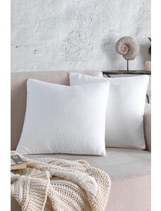 Znp Home Útulný | 2 kusy Biela farba Obliečka na vankúš zo zamatovej bavlny 44x44 cm