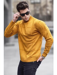 Madmext Mustard Turtleneck Knitwear Sweater 5784