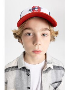 DeFacto Chlapčenská vyšívaná bavlnená baseballová čiapka