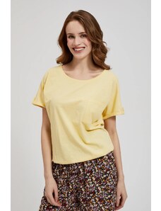Women's T-shirt MOODO - light yellow