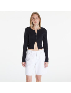 Dámské tričko Nike Sportswear Chill Knit Women's Slim Full-Zip Ribbed Cardigan Black