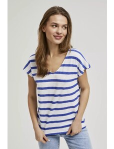 Women's T-shirt MOODO - white/blue