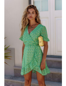 Paris Style Zelené vzorované letné šaty Helen