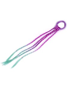 Girlshow Vrkôčiky na gumičke - fialová mint