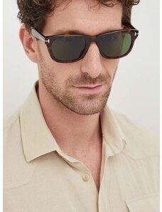 Slnečné okuliare Tom Ford pánske, hnedá farba, FT1076_5454N