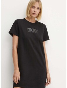 Šaty Dkny čierna farba, mini, rovný strih, DP4D4839