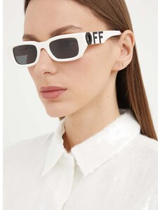Slnečné okuliare Off-White dámske, biela farba, OERI124_490107