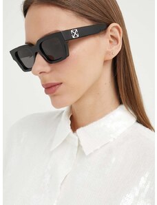 Slnečné okuliare Off-White dámske, čierna farba, OERI126_501007
