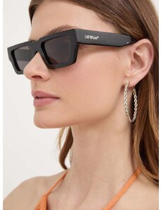 Slnečné okuliare Off-White dámske, čierna farba, OERI129_541007