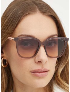 Slnečné okuliare Guess dámske, hnedá farba, GU7886_5359Z