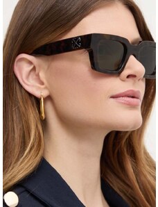 Slnečné okuliare Off-White dámske, hnedá farba, OERI126_506055