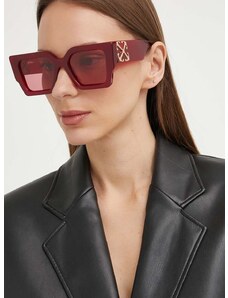 Slnečné okuliare Off-White dámske, bordová farba, OERI128_552828