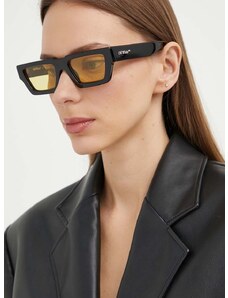 Slnečné okuliare Off-White dámske, čierna farba, OERI129_541018