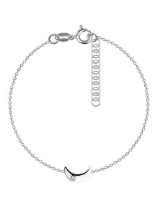 Šperky Eshop - Strieborný 925 náramok - kosák mesiaca s čírym zirkónom A14.05