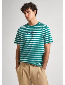 Pánske tričko Striped Eggo 1/2 - Pepe Jeans - zelená - PEPE JEANS
