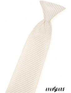 Vzorovaná chlapčenská kravata smotanovej farby 44 cm Avantgard 548-9338