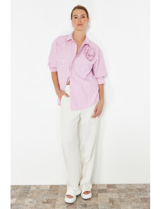 Trendyol Collection Košeľa - Ružová - Nadmerné