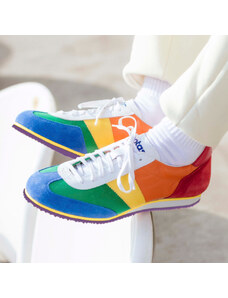 Vasky Botas Classic Rainbow - Dámske kožené tenisky / botasky duhové, ručná výroba